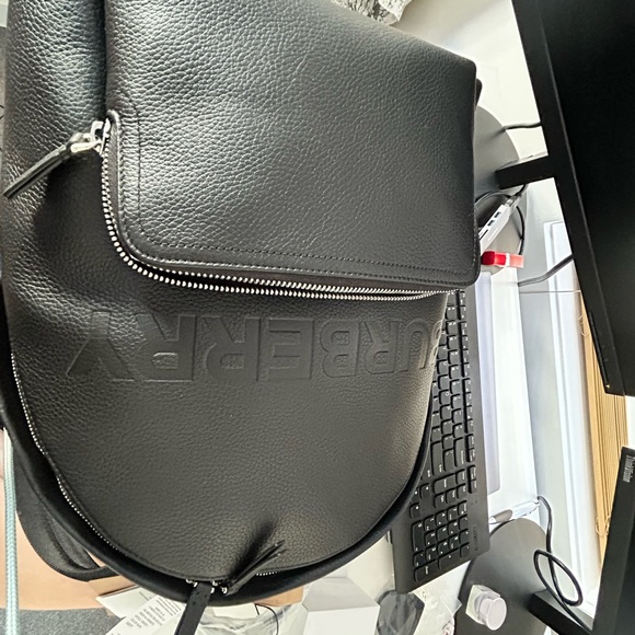 Logo Embossed Leather Backpack - Picture 2 of 4